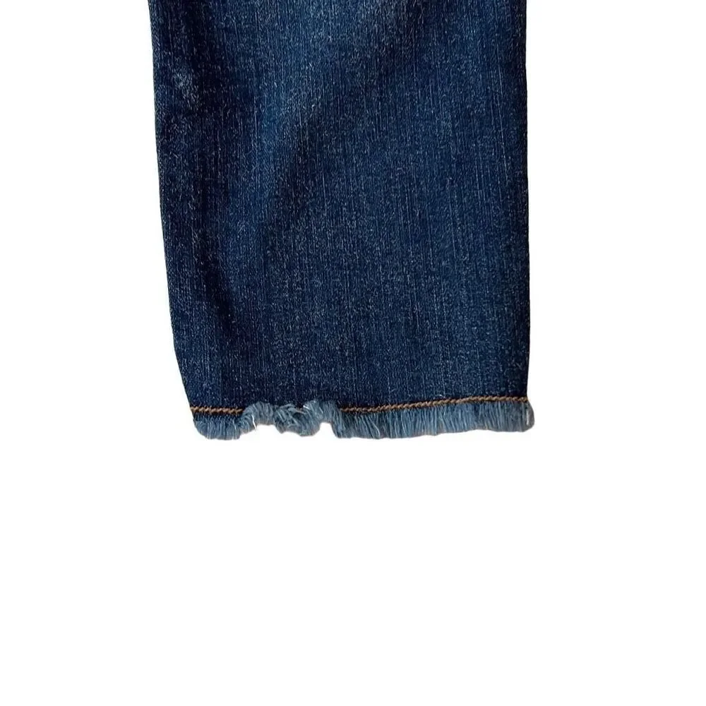 United Colors Of Benetton Women's Blue Distressed Casual Straight Jeans Size 27
